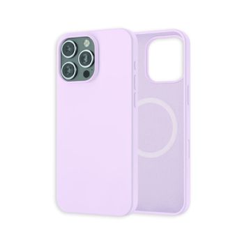 Coque silicone MagSafe iPhone 16 Pro Max Lilas