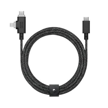 Câble Belt Duo Pro 240W (USB-C à USB-C & Lightning) Cosmos