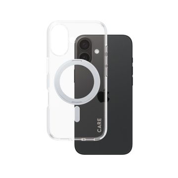 CARE by PanzerGlass® Coque Feature Kickstand iPhone 16 Silver