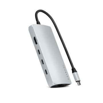 Adaptateur Multiports USB-C 8K vers Ethernet V3 Silver