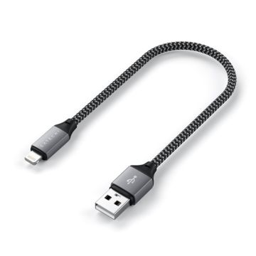 Câble USB-A vers Lightning (0,25 m) Gris