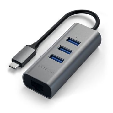 Multiports USB-C Aluminium 2-en-1 Space Gray