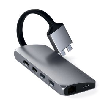 Multiports double USB-C Space Gray