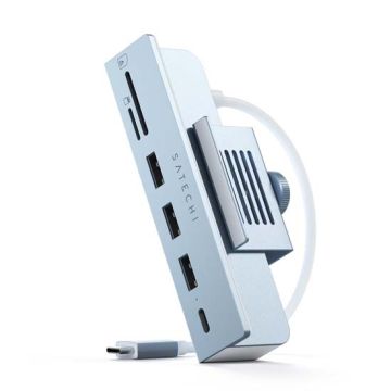 Multiports USB-C Clamp Hub iMac 24" (2021) Argent Bleu