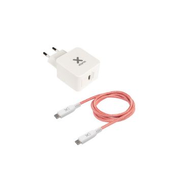 Adaptateur secteur + Câble USB-C PD Blanc