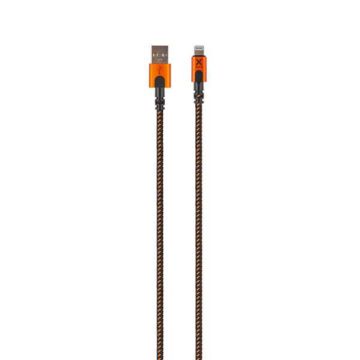 Câble Xtreme USB-A vers Lightning (1,5m) - Orange/Noir